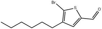 2-Bromo-3-hexyl-5-formylthiophene 化学構造式