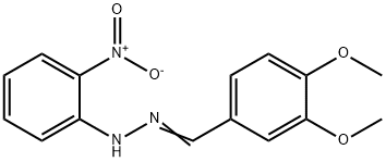 (1E)-1-(3,4-dimethoxybenzylidene)-2-(2-nitrophenyl)hydrazine Structure