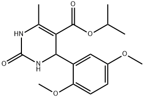 isopropyl 4-(2,5-dimethoxyphenyl)-6-methyl-2-oxo-1,2,3,4-tetrahydro-5-pyrimidinecarboxylate 结构式