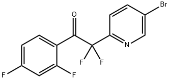 2-(5-bromopyridin-2-yl)-1-(2,4-difluorophenyl)-2,2-difluoroethanone Struktur