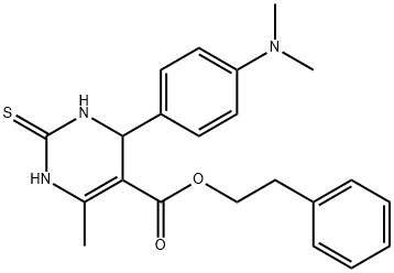 295804-15-8 2-phenylethyl 4-[4-(dimethylamino)phenyl]-6-methyl-2-thioxo-1,2,3,4-tetrahydropyrimidine-5-carboxylate