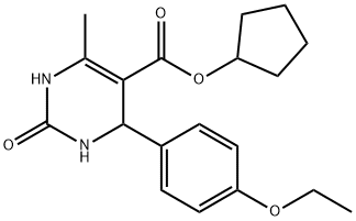 cyclopentyl 4-(4-ethoxyphenyl)-6-methyl-2-oxo-1,2,3,4-tetrahydropyrimidine-5-carboxylate 结构式