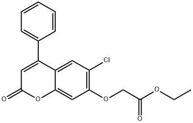 ethyl [(6-chloro-2-oxo-4-phenyl-2H-chromen-7-yl)oxy]acetate Struktur