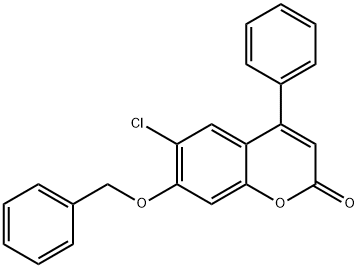 7-(benzyloxy)-6-chloro-4-phenyl-2H-chromen-2-one Struktur