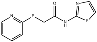 2-(2-pyridinylsulfanyl)-N-(1,3-thiazol-2-yl)acetamide 化学構造式