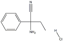 2-amino-2-phenylbutanenitrile hydrochloride Struktur