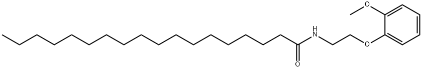 N-[2-(2-methoxyphenoxy)ethyl]octadecanamide Structure