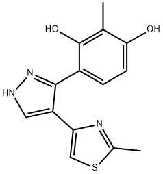 2-methyl-4-[4-(2-methyl-1,3-thiazol-4-yl)-1H-pyrazol-3-yl]-1,3-benzenediol Structure