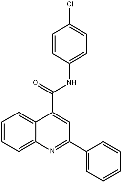 N-(4-chlorophenyl)-2-phenylquinoline-4-carboxamide 化学構造式