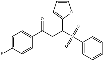 3-Benzenesulfonyl-1-(4-fluoro-phenyl)-3-furan-2-yl-propan-1-one Struktur