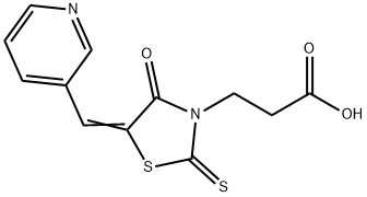 3-[(5E)-4-oxo-5-(pyridin-3-ylmethylene)-2-thioxo-1,3-thiazolidin-3-yl]propanoic acid,301683-61-4,结构式