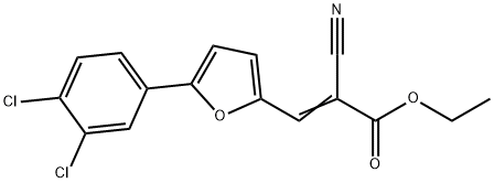 2-Cyano-3-[5-(3,4-dichloro-phenyl)-furan-2-yl]-acrylic acid ethyl ester,301687-83-2,结构式