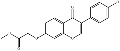 methyl {[3-(4-chlorophenyl)-4-oxo-4H-chromen-7-yl]oxy}acetate Struktur