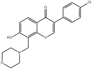 3-(4-chlorophenyl)-7-hydroxy-8-(4-morpholinylmethyl)-4H-chromen-4-one Struktur