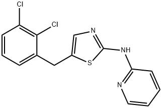 N-[5-(2,3-dichlorobenzyl)-1,3-thiazol-2-yl]pyridin-2-amine,302952-47-2,结构式