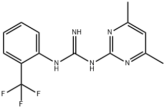 1-(4,6-dimethylpyrimidin-2-yl)-3-[2-(trifluoromethyl)phenyl]guanidine, 303094-67-9, 结构式