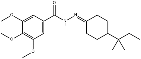 3,4,5-trimethoxy-N'-(4-(tert-pentyl)cyclohexylidene)benzohydrazide 化学構造式