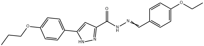 N'-[(E)-(4-ethoxyphenyl)methylidene]-3-(4-propoxyphenyl)-1H-pyrazole-5-carbohydrazide Structure