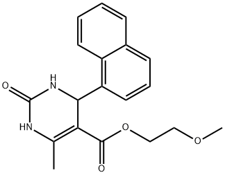 2-methoxyethyl 6-methyl-4-(naphthalen-1-yl)-2-oxo-1,2,3,4-tetrahydropyrimidine-5-carboxylate 化学構造式