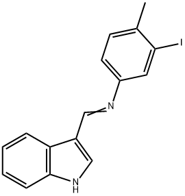 N-(1H-indol-3-ylmethylene)-3-iodo-4-methylaniline Struktur