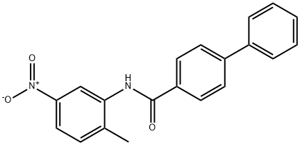 N-(2-methyl-5-nitrophenyl)-4-biphenylcarboxamide 结构式