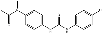 N-(4-{[(4-chlorophenyl)carbamoyl]amino}phenyl)-N-methylacetamide Struktur