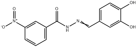 N'-(3,4-dihydroxybenzylidene)-3-nitrobenzohydrazide Struktur