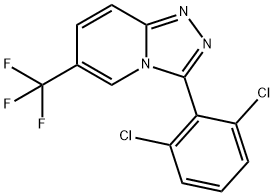 3-(2,6-二氯苯基)-6-(三氟甲基)-[1,2,4]三唑并[4,3-A]吡啶, 304650-31-5, 结构式