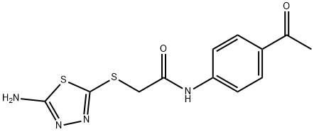 N-(4-acetylphenyl)-2-[(5-amino-1,3,4-thiadiazol-2-yl)sulfanyl]acetamide Struktur