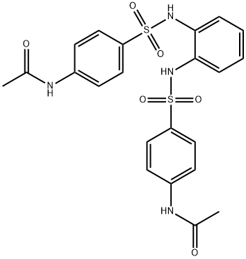N,N'-[1,2-phenylenebis(iminosulfonyl-4,1-phenylene)]diacetamide Struktur
