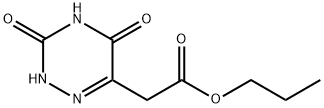 propyl (3,5-dioxo-2,3,4,5-tetrahydro-1,2,4-triazin-6-yl)acetate Struktur