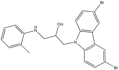 1-(3,6-dibromo-9H-carbazol-9-yl)-3-[(2-methylphenyl)amino]propan-2-ol Structure