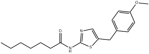 N-[5-(4-methoxybenzyl)-1,3-thiazol-2-yl]heptanamide Struktur