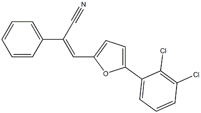 (2Z)-3-[5-(2,3-dichlorophenyl)furan-2-yl]-2-phenylprop-2-enenitrile Structure