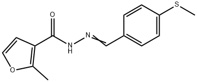 2-methyl-N'-{(E)-[4-(methylsulfanyl)phenyl]methylidene}furan-3-carbohydrazide|