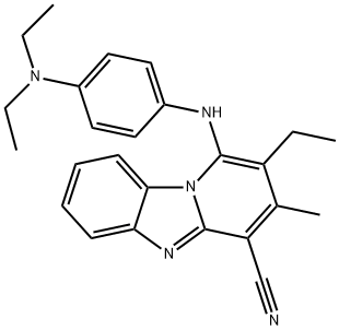 1-{[4-(diethylamino)phenyl]amino}-2-ethyl-3-methylpyrido[1,2-a]benzimidazole-4-carbonitrile Structure