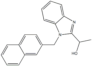 1-(1-Naphthalen-2-ylmethyl-1H-benzoimidazol-2-yl)-ethanol Struktur