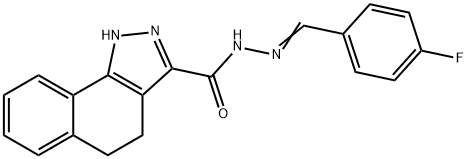 N'-[(E)-(4-fluorophenyl)methylidene]-4,5-dihydro-1H-benzo[g]indazole-3-carbohydrazide Struktur