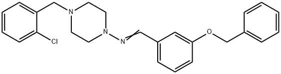 N-[3-(benzyloxy)benzylidene]-4-(2-chlorobenzyl)piperazin-1-amine 结构式