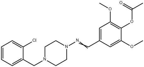 307328-75-2 4-({[4-(2-chlorobenzyl)piperazin-1-yl]imino}methyl)-2,6-dimethoxyphenyl acetate