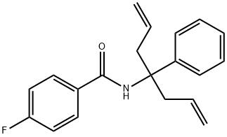 4-fluoro-N-(4-phenylhepta-1,6-dien-4-yl)benzamide,307339-91-9,结构式