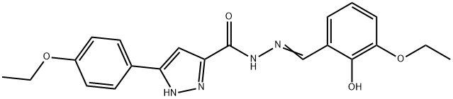 N'-[(E)-(3-ethoxy-2-hydroxyphenyl)methylidene]-3-(4-ethoxyphenyl)-1H-pyrazole-5-carbohydrazide|