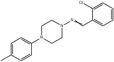 N-[(Z)-(2-chlorophenyl)methylidene]-4-(4-methylphenyl)piperazin-1-amine Structure