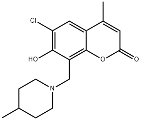 307535-50-8 6-chloro-7-hydroxy-4-methyl-8-[(4-methyl-1-piperidinyl)methyl]-2H-chromen-2-one