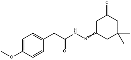 N'-[(1E)-3,3-dimethyl-5-oxocyclohexylidene]-2-(4-methoxyphenyl)acetohydrazide 结构式