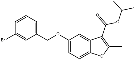 propan-2-yl 5-[(3-bromobenzyl)oxy]-2-methyl-1-benzofuran-3-carboxylate 结构式