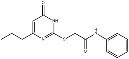 2-[(6-oxo-4-propyl-1,6-dihydropyrimidin-2-yl)sulfanyl]-N-phenylacetamide Structure