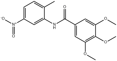 3,4,5-trimethoxy-N-(2-methyl-5-nitrophenyl)benzamide 化学構造式