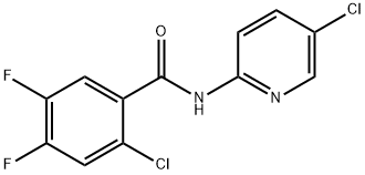2-chloro-N-(5-chloropyridin-2-yl)-4,5-difluorobenzamide 化学構造式