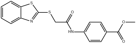 methyl 4-{[(1,3-benzothiazol-2-ylsulfanyl)acetyl]amino}benzoate Structure